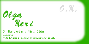 olga meri business card